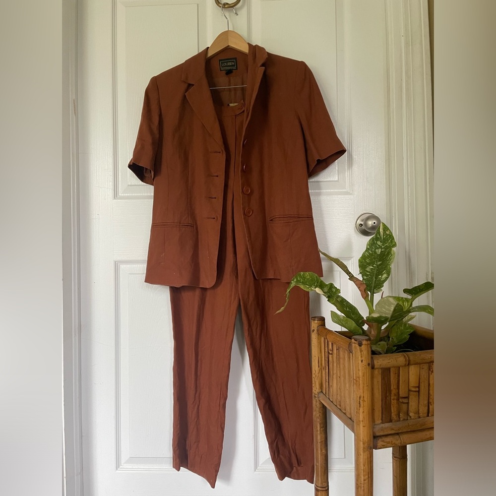 LOUBEN vintage linen suit